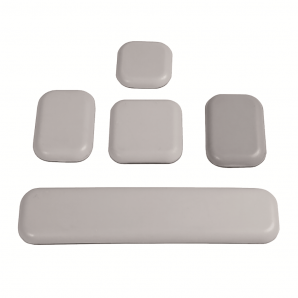 PMTF/RE - Rectangular silencing rubber glide with PTFE surface PMTF/RE - Rectangular silencing rubber glide with PTFE surface